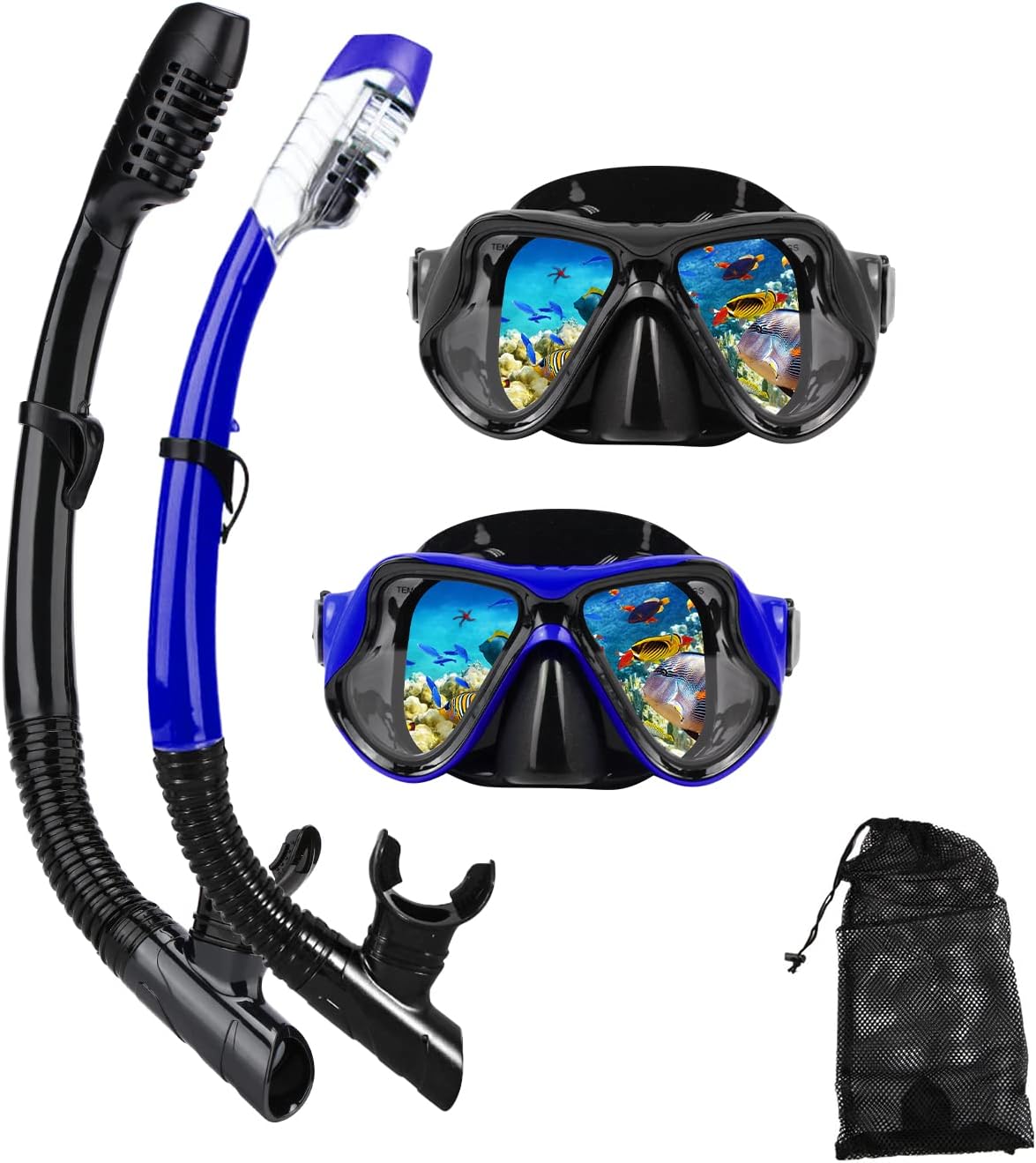 DIPUKI Adult Snorkel Set: Dry & Clear Dive Experience