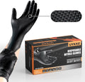 UYKKE Heavy Duty Disposable Nitrile Gloves - Diamond Textured for Extra Grip