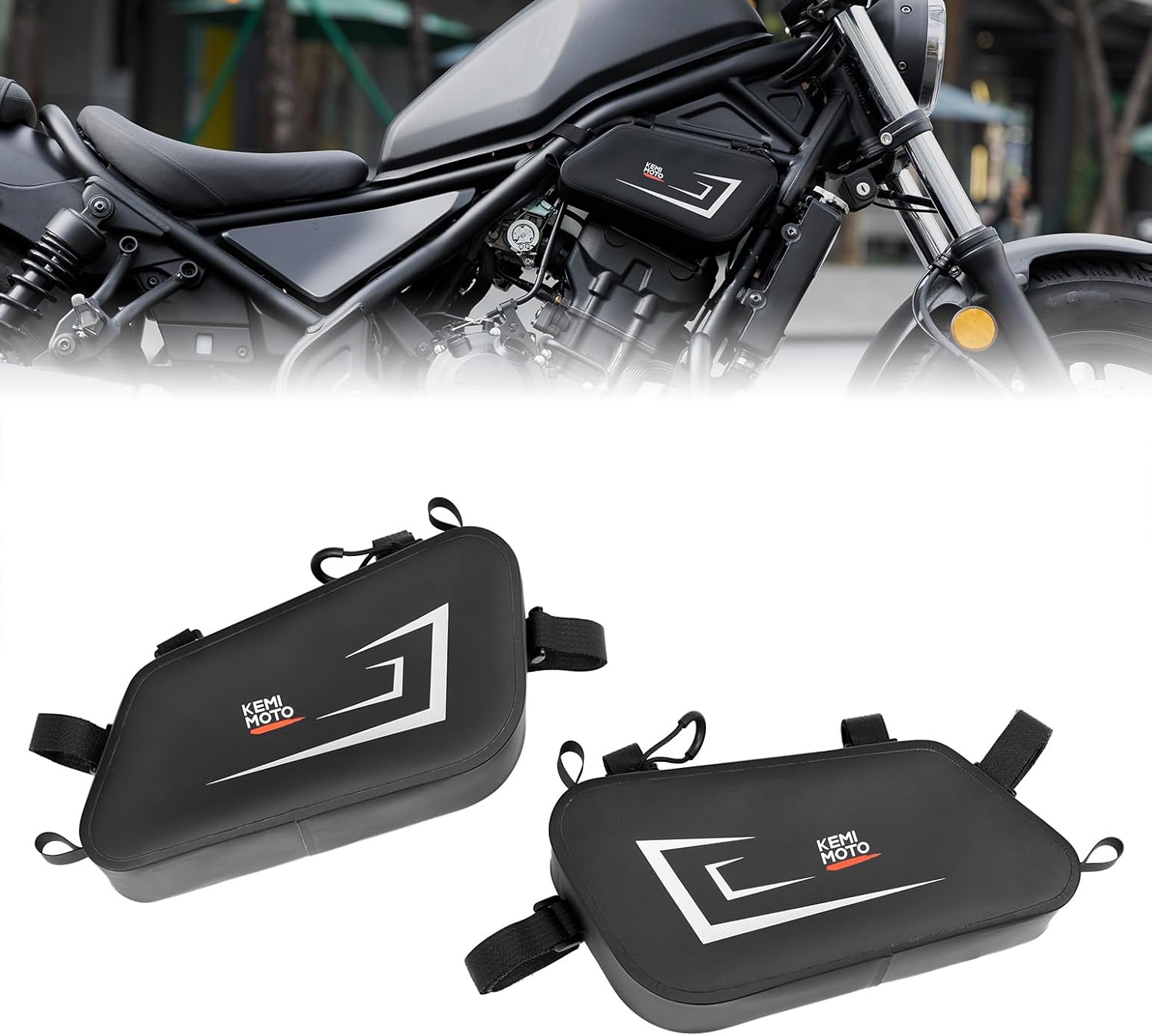 KEMIMOTO Motorcycle Side Bag with Waterproof Design & Airtight Zipper