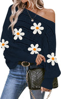 Cakulo Womens Off Shoulder Sweater Top for Trendy Fall Fashion