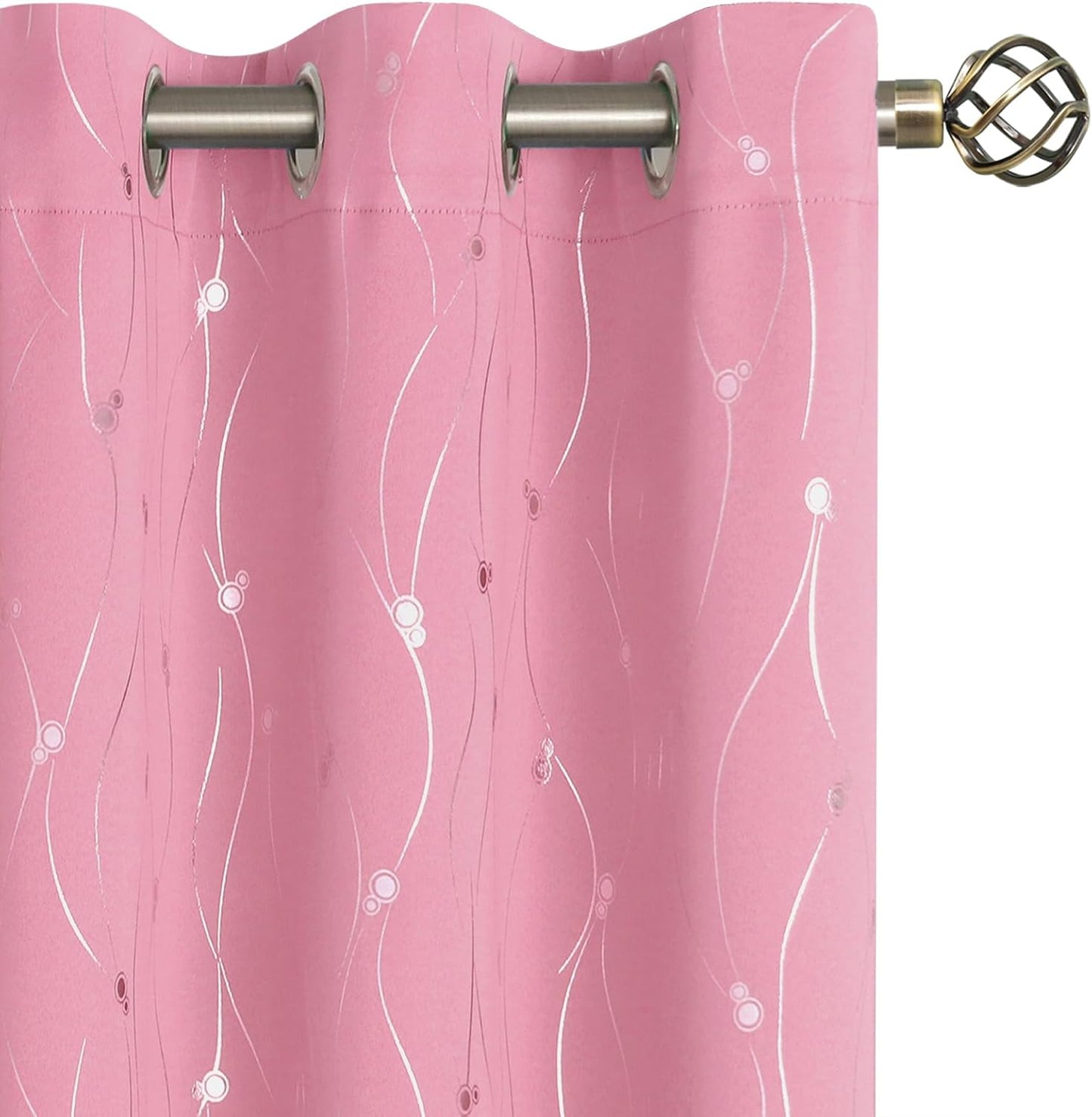 BGment Pink Blackout Curtains 84 Inch Length for Living Room