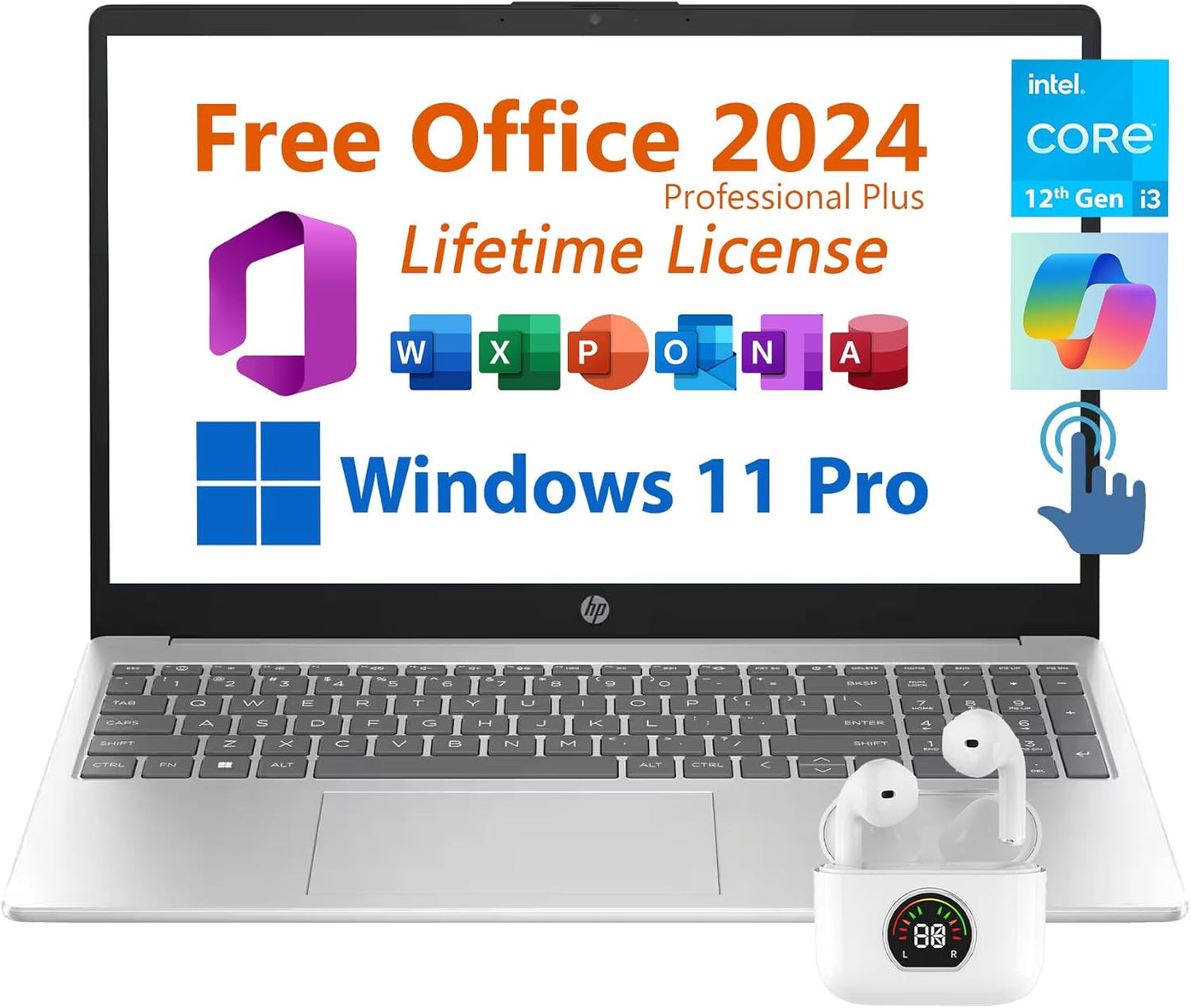 HP 15.6 Business Laptop with Lifetime Office License