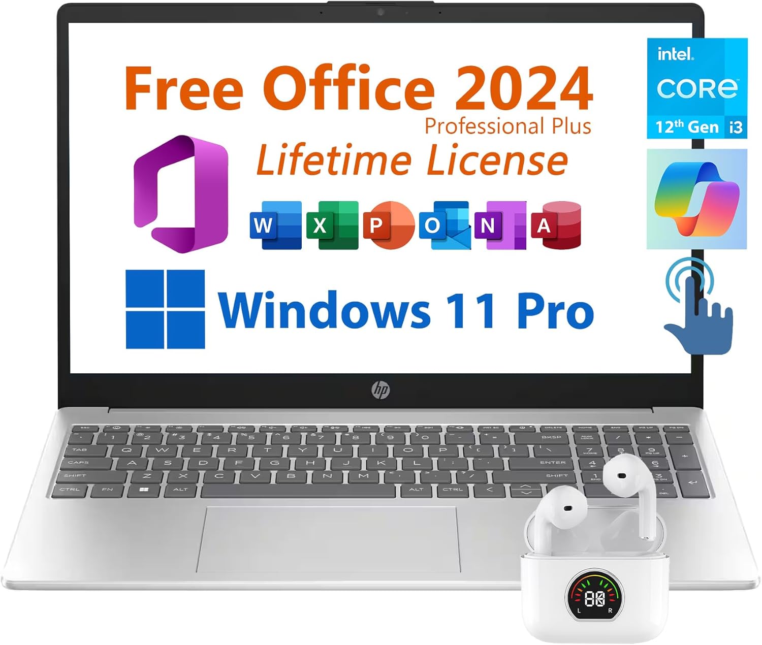 HP 15.6 Business Laptop with Lifetime Office License