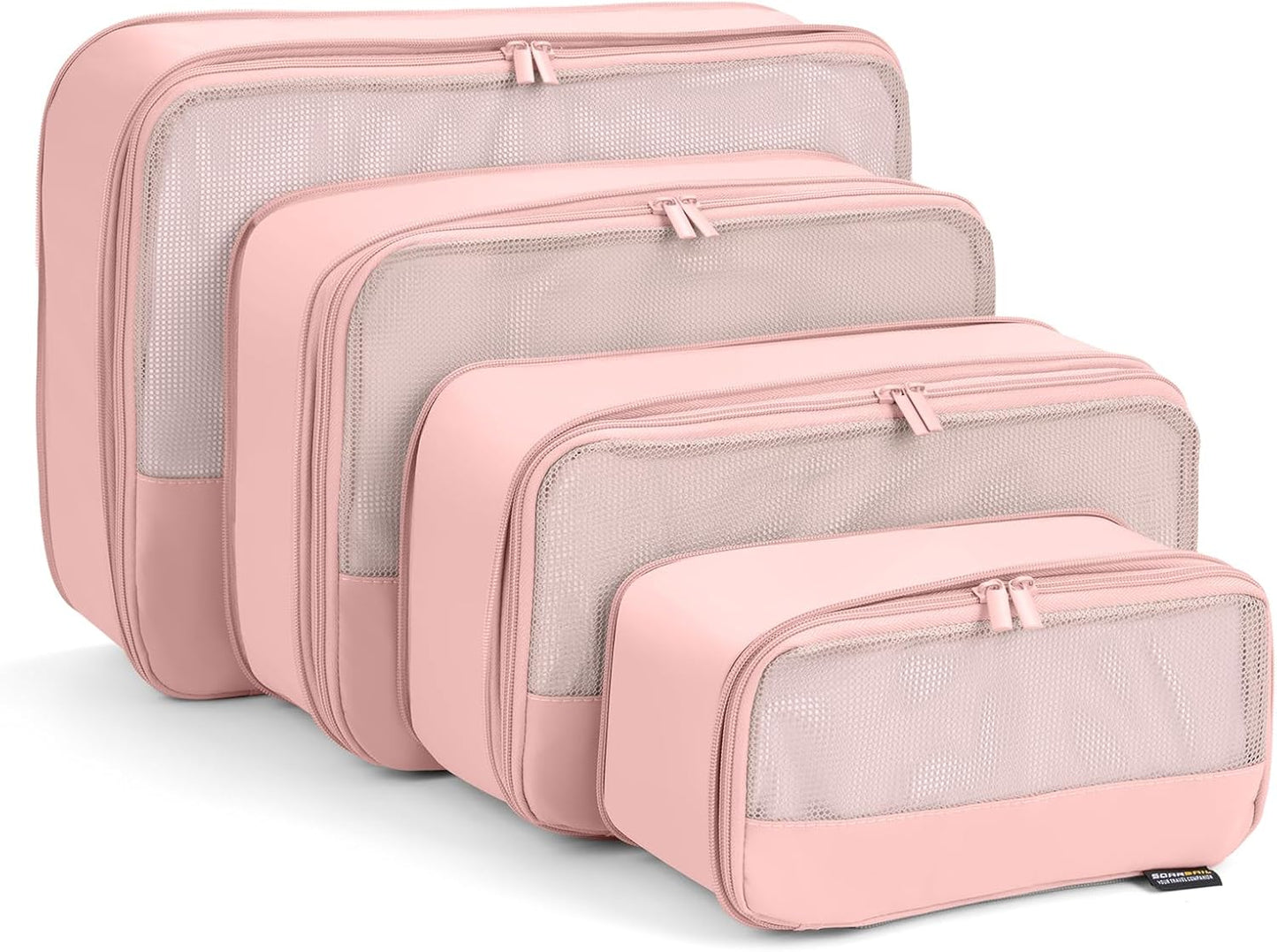 4 Piece Compression Packing Cubes for Efficient Travel Packing