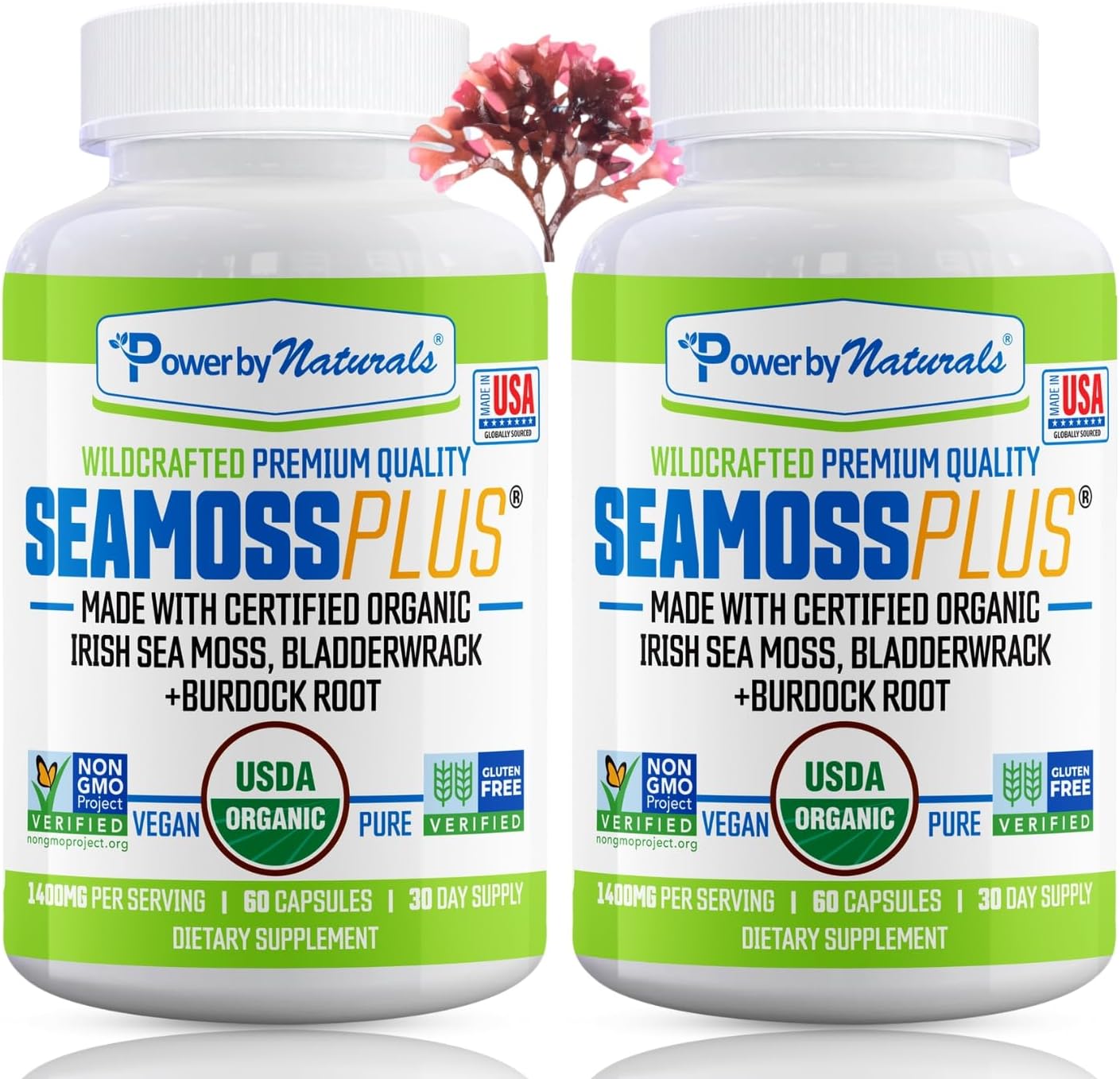 Power By Naturals Sea Moss Plus - Organic Supplement for Health