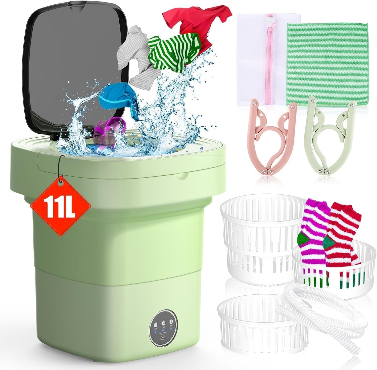 Portable Mini Washing Machine - 3 Modes, Baby Clothes