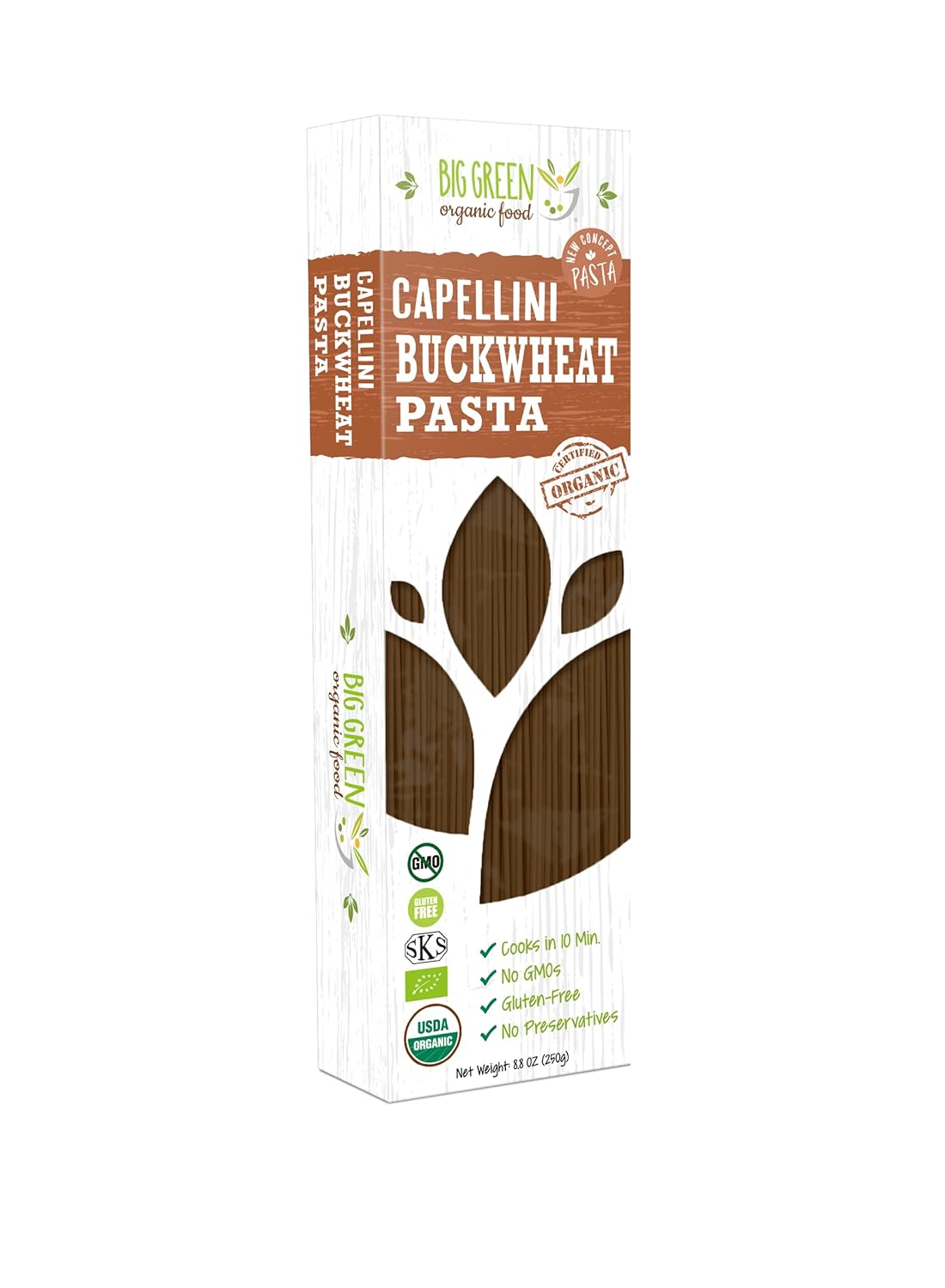 Organic Buckwheat Capellini - Gluten-Free, Non-GMO, 12 Pack