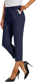 Willit Women's Capri Pants 21in - High Waisted Office to Yoga