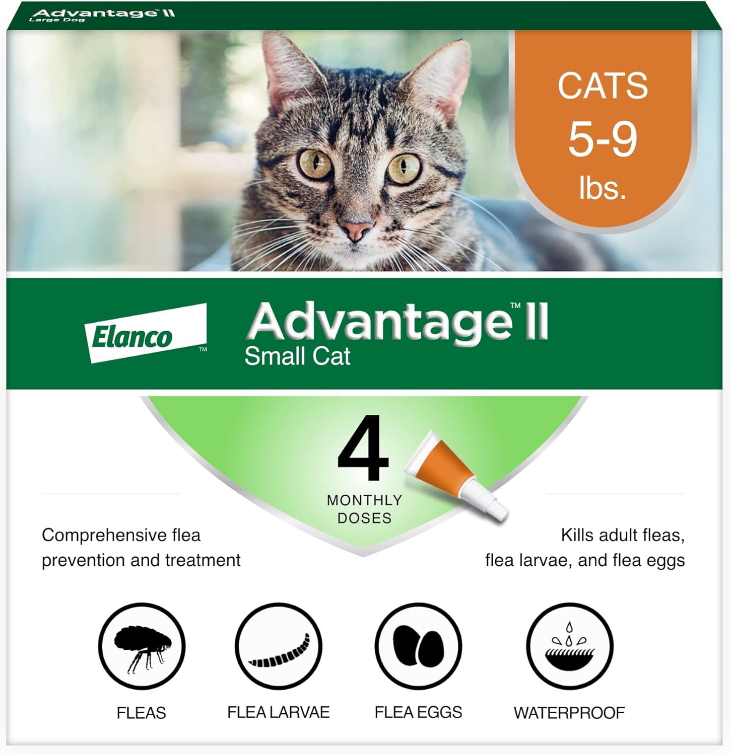 Advantage II Small Cat Flea Treatment for Cats 5-9 lbs