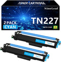 NineLeaf 2 Pack Cyan Toner Cartridge Compatible for Brother TN227