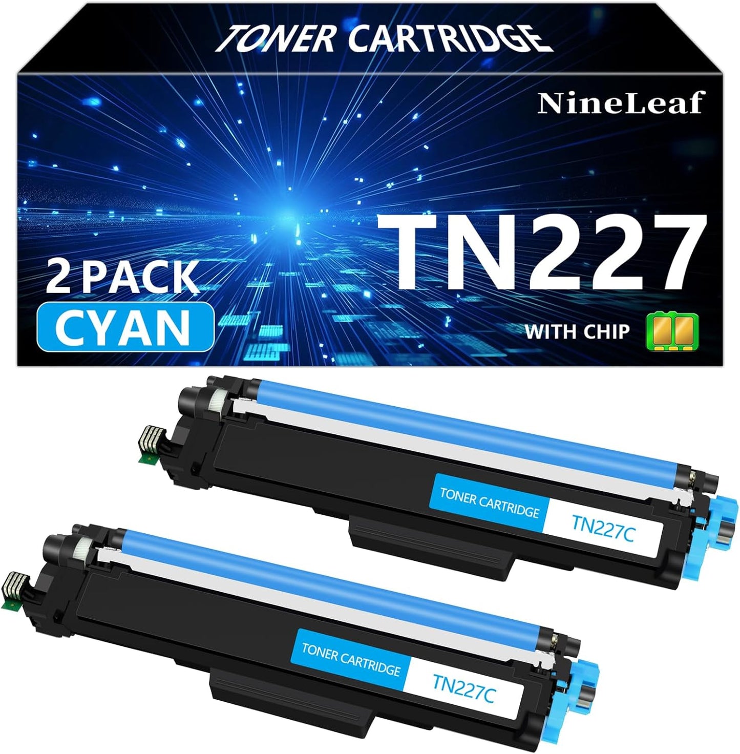 NineLeaf Compatible Cyan Toner Cartridges for Brother Printers