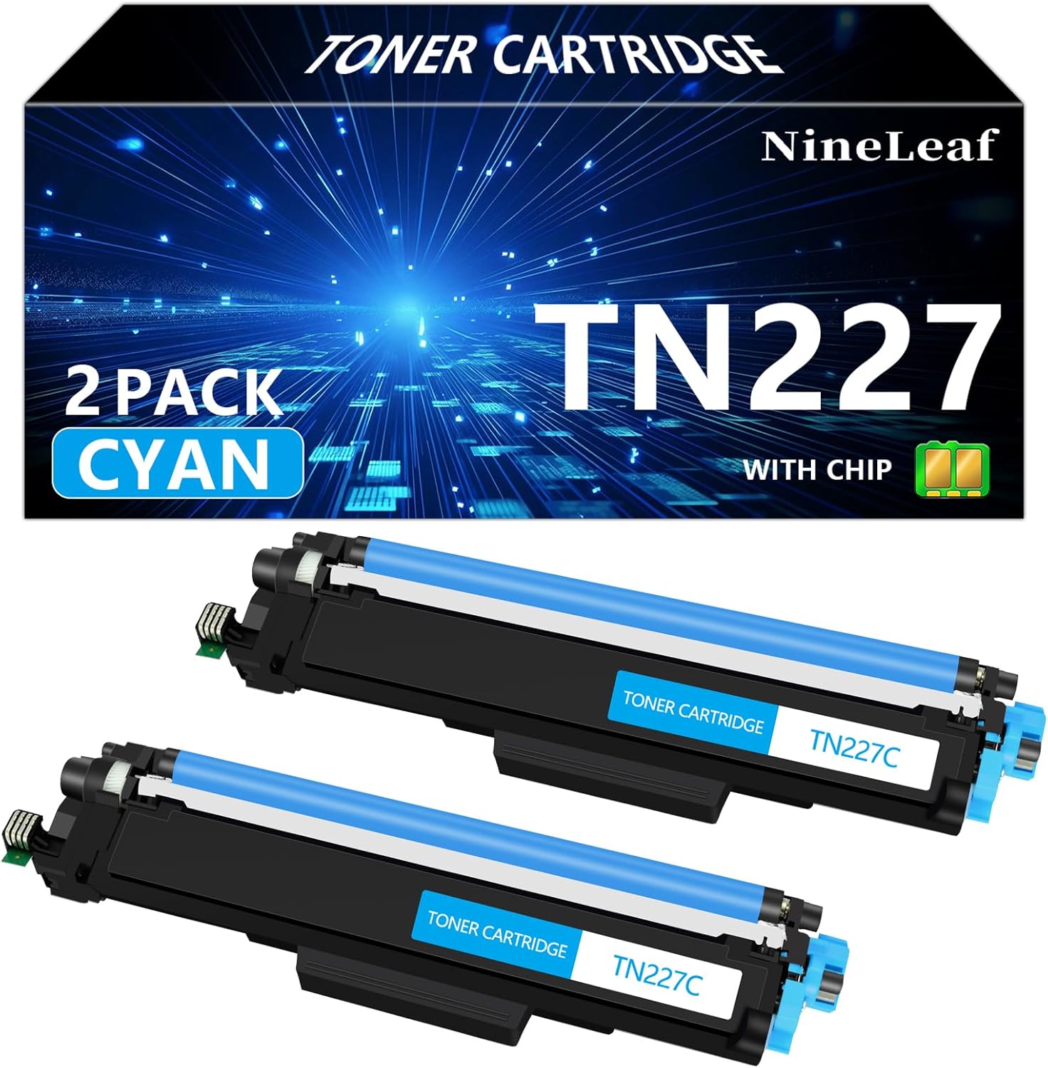 NineLeaf Compatible Cyan Toner Cartridges for Brother Printers