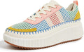 LUCKY STEP Women's Platform Sneakers - Sparkly Comfortable Retro Look