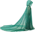 Women Wedding Tulle Cape Hooded Elf Cloak with Long Train - Bridal