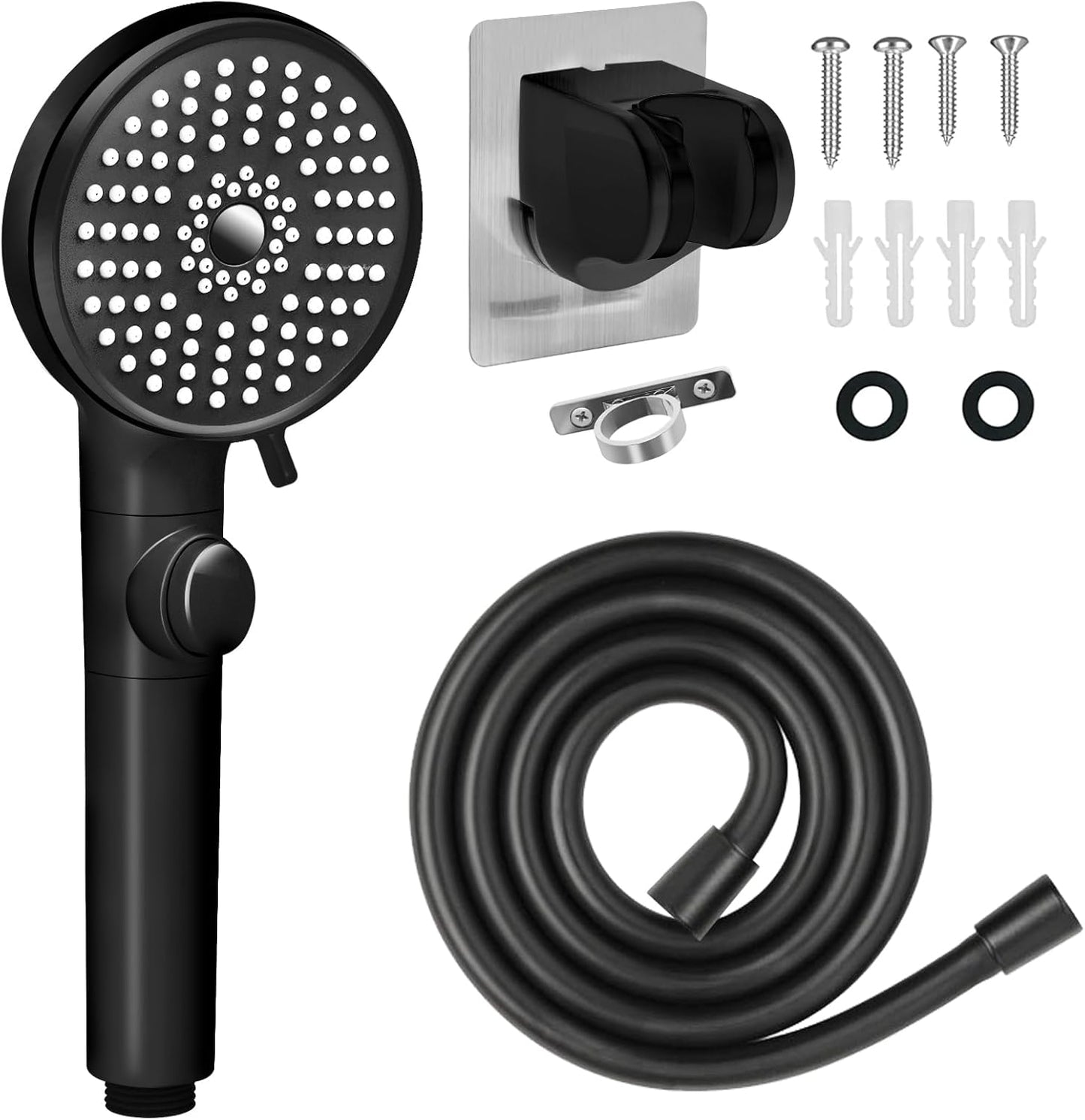 High Pressure RV Shower Head with Hose and 5 Spray Modes