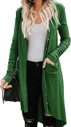 Naggoo Women's Long Cardigans with Pockets for All Seasons
