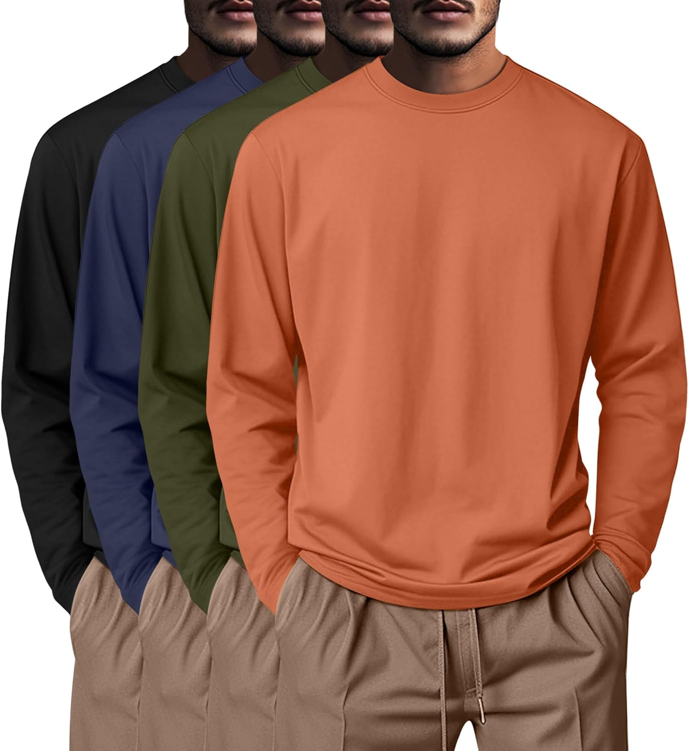 Neer 4 Pack Mens Big and Tall Shirts for Comfort and Style