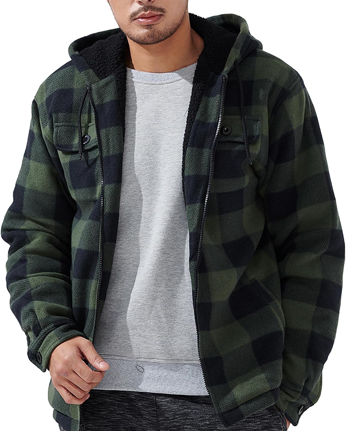Gary Com Heavyweight Sherpa Hoodies for Men - Warm Winter Wear