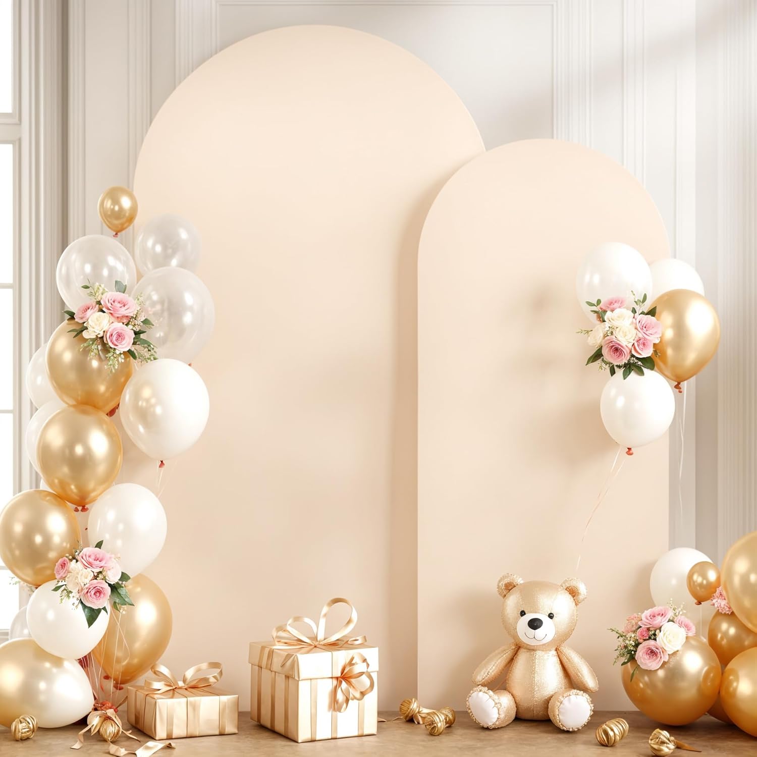 Champagne Arch Backdrop Covers for Stunning Wedding Decor