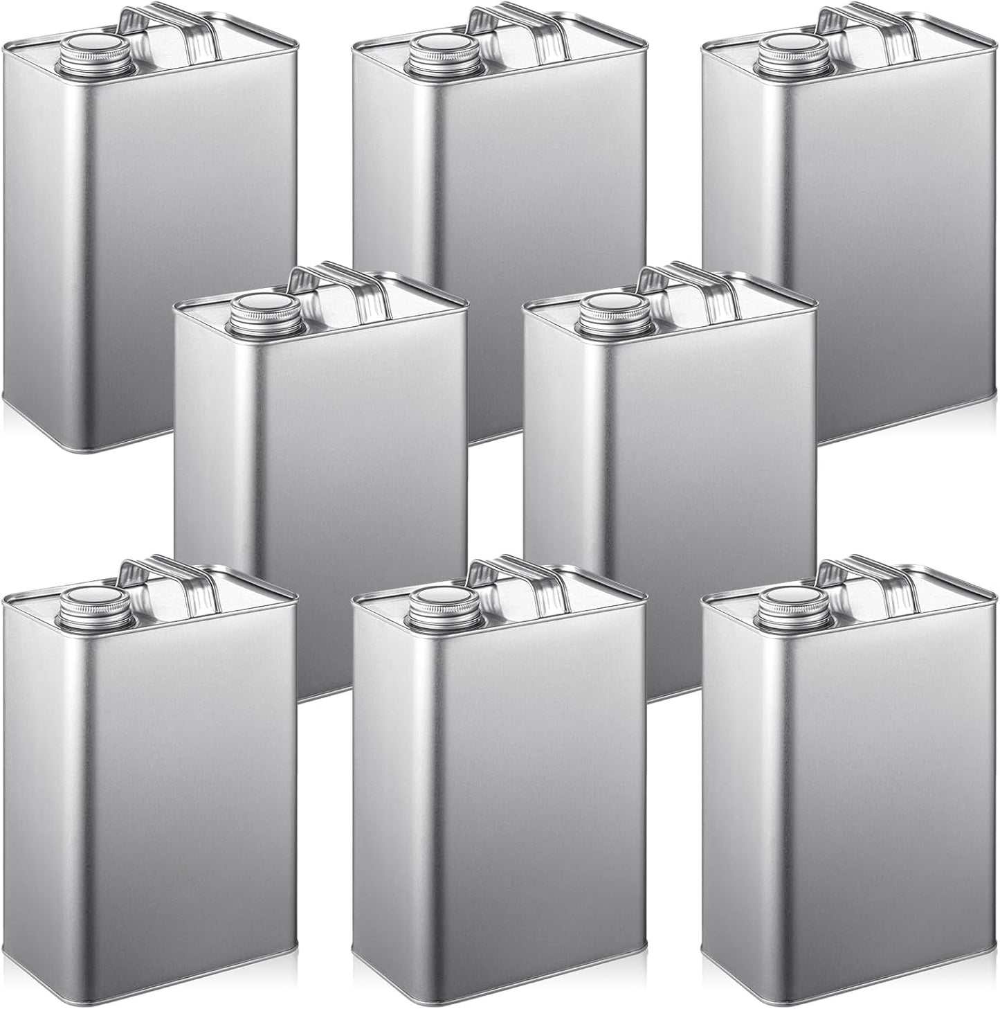 Maxdot 8 Pcs 1 Gallon F Style Metal Can for Safe Storage
