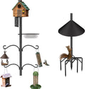 Bird Feeder Pole Stand 95 in Adjustable Garden Mount - Stable & Heavy