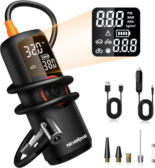 NEVERLAND Portable Air Compressor - Inflate Anywhere Fast!