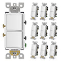 Double Paddle Rocker Decorator Light Switch - Dual Control