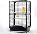 25 inch Bird Cage Portable Travel Parrot Cage - Double-Layer Parakeet