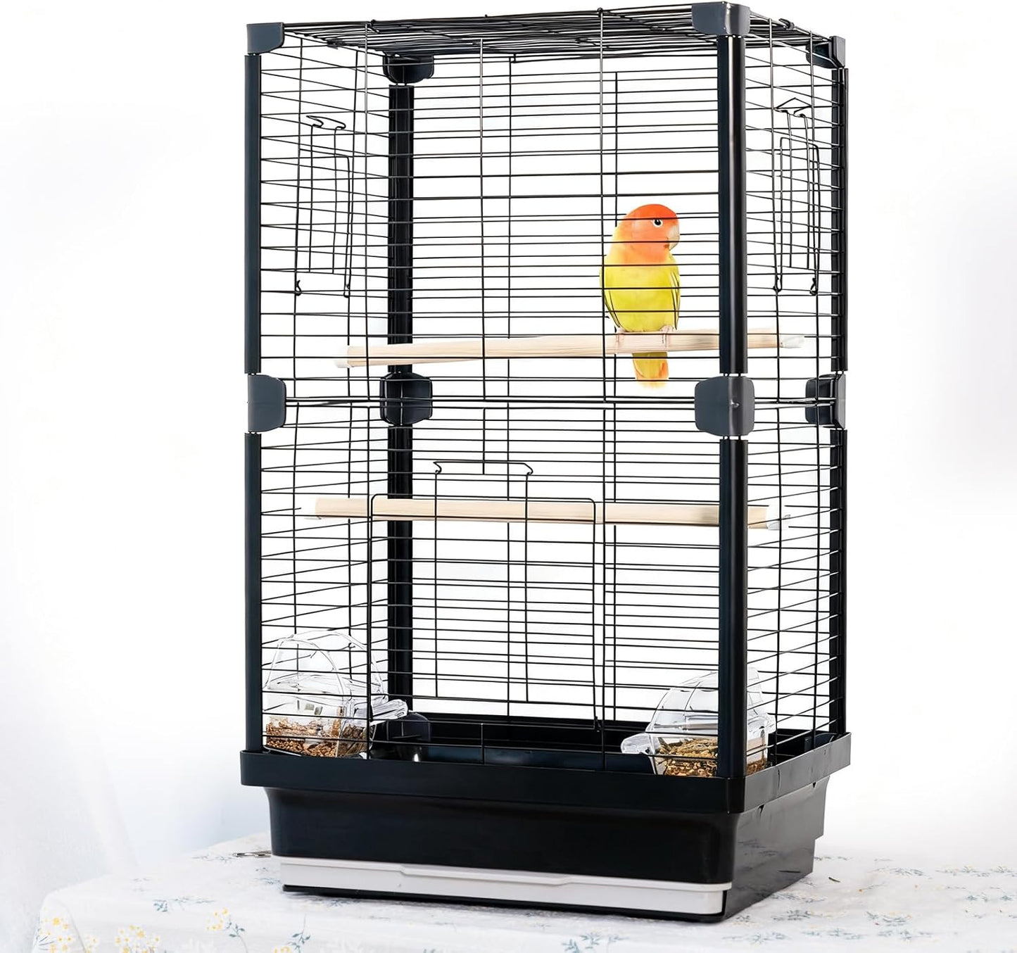 25 inch Portable Travel Bird Cage for Parrots and Parakeets