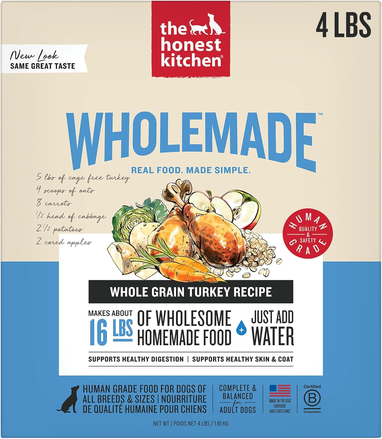 Wholemade Dehydrated Whole Grain Turkey Dog Food for Dogs