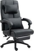 Executive Office Chair Big and Tall Leather with Footrest - Ergonomic