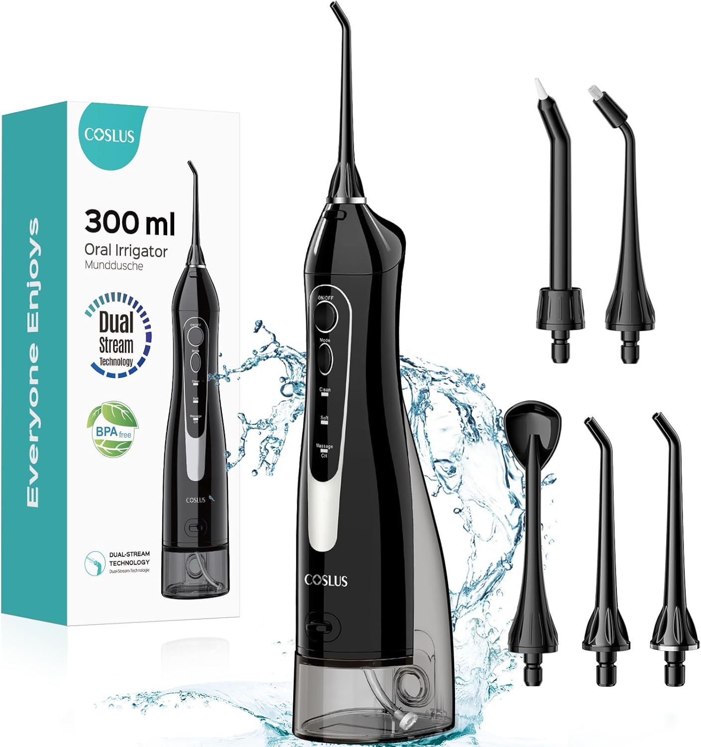 COSLUS Water Dental Flosser: Portable Cordless Irrigator