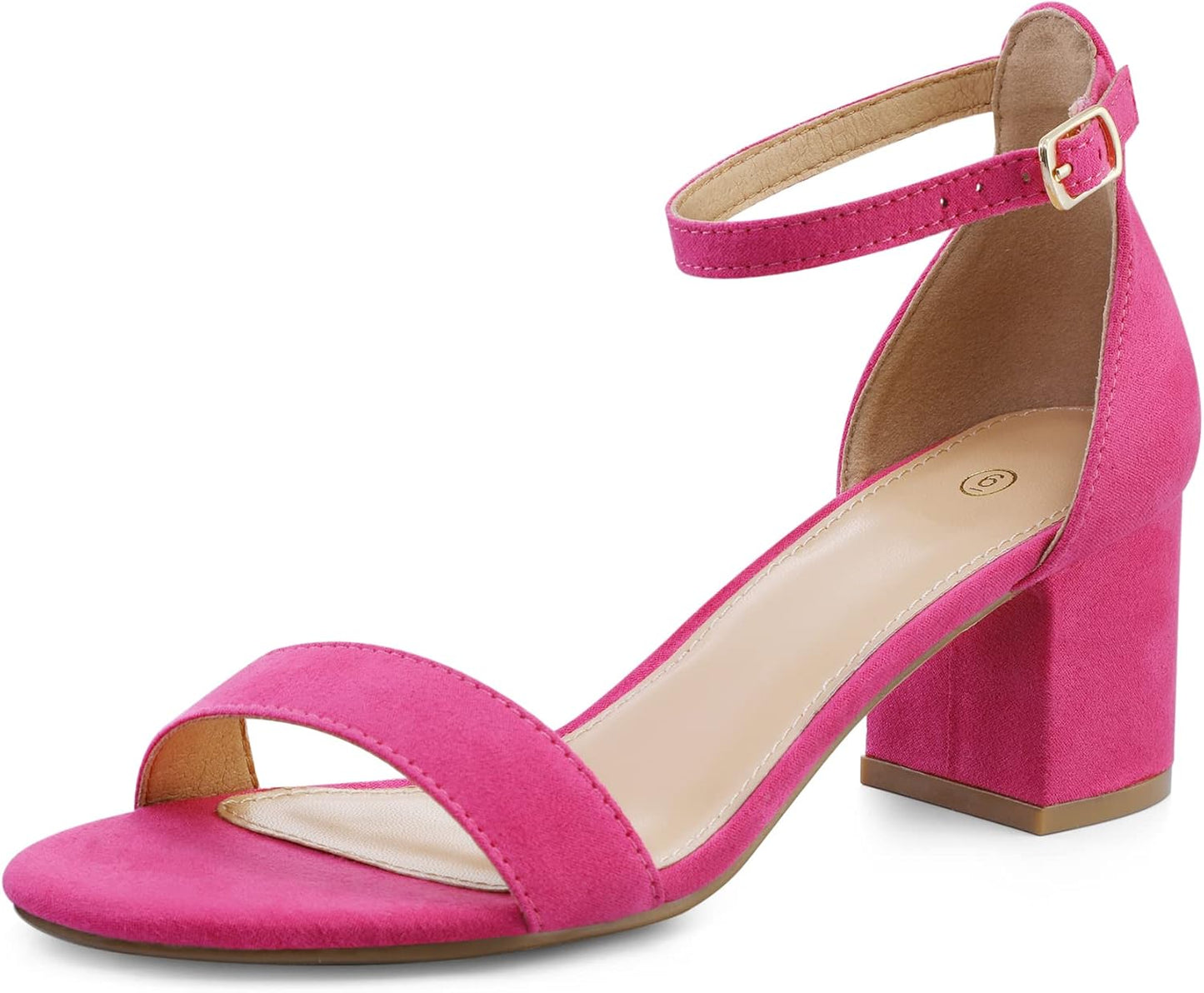 mysoft Women's Chunky Low Heels Open Toe Block Heeled Sandals