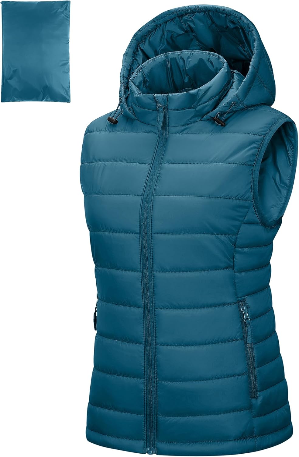 Outdoor Ventures Women's Lightweight Packable Hooded Puffer Vest