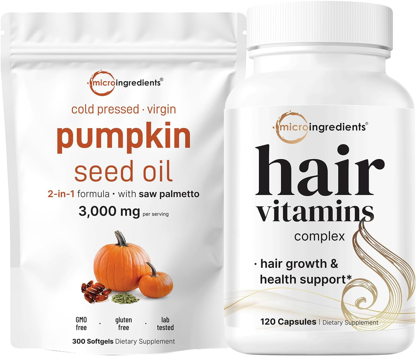 Advanced Hair Growth Bundle | Pumpkin Seed & Hair Vitamins Capsules