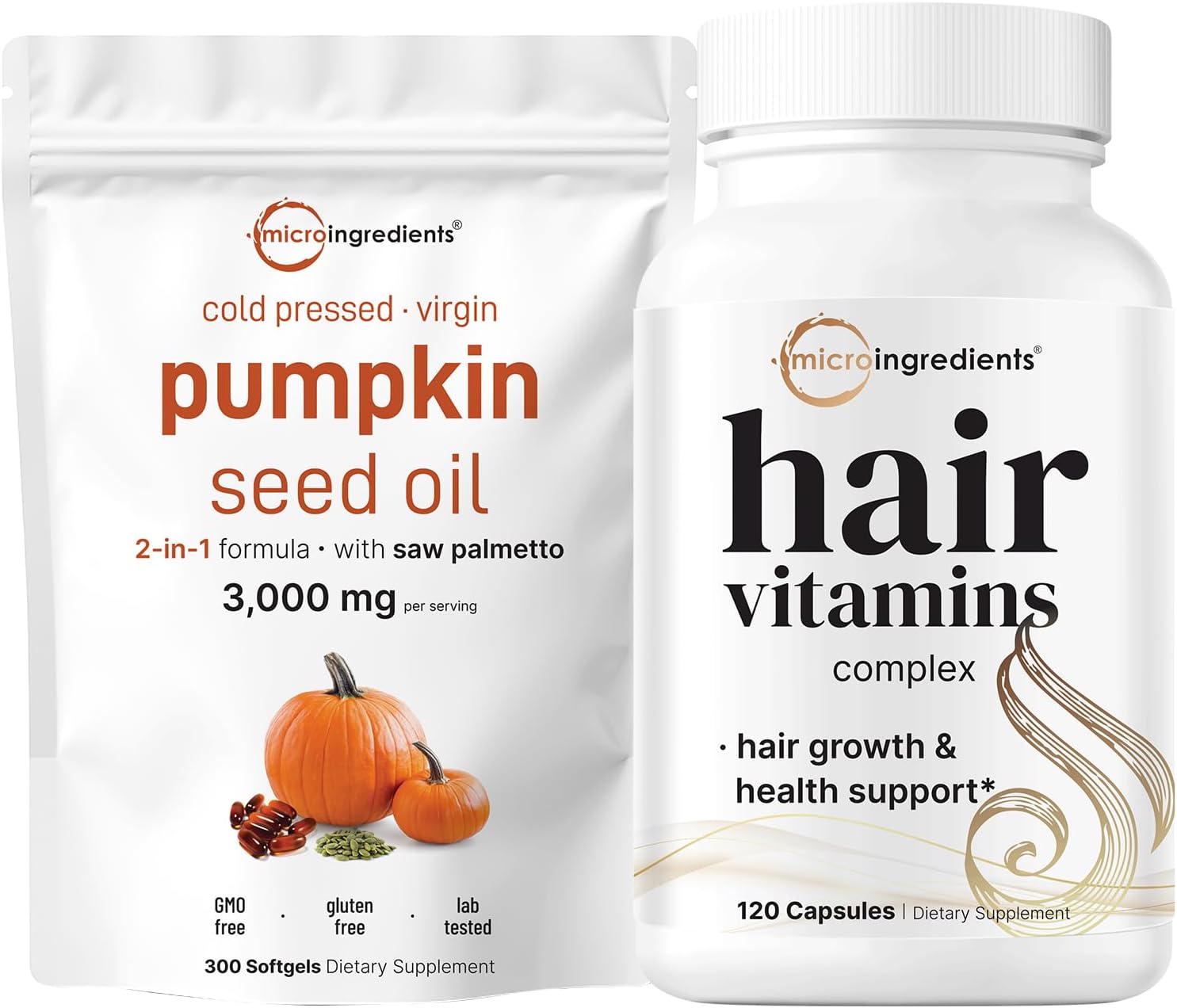 Advanced Hair Growth Bundle | Pumpkin Seed & Hair Vitamins Capsules
