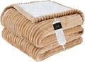 Heated Blanket Electric Throw - Soft Sherpa Heated Throw with 10