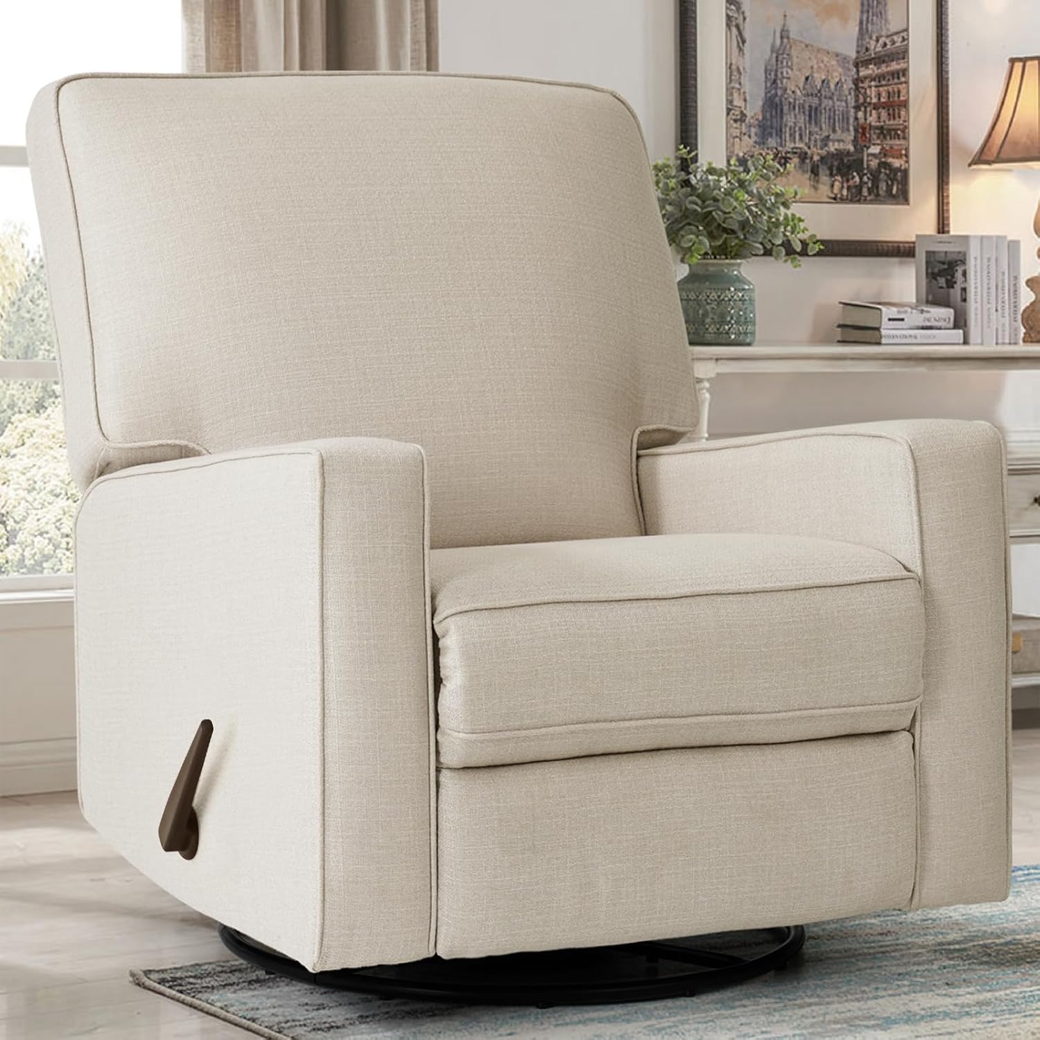 Harkawon Swivel Rocker Recliner Chair for Living Room Comfort