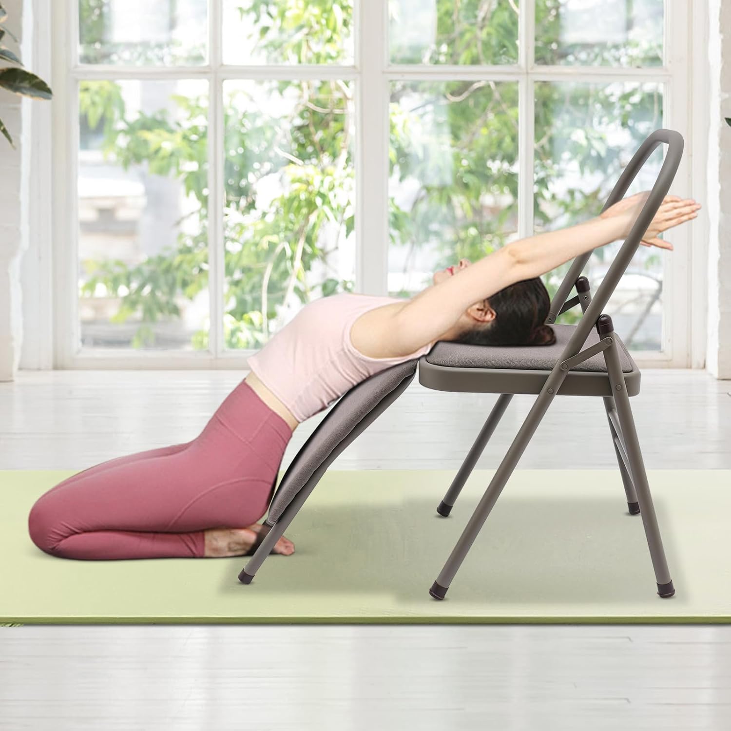 Lumbar Support Yoga Chair - Max Load 242.51 Lbs - Versatile Use