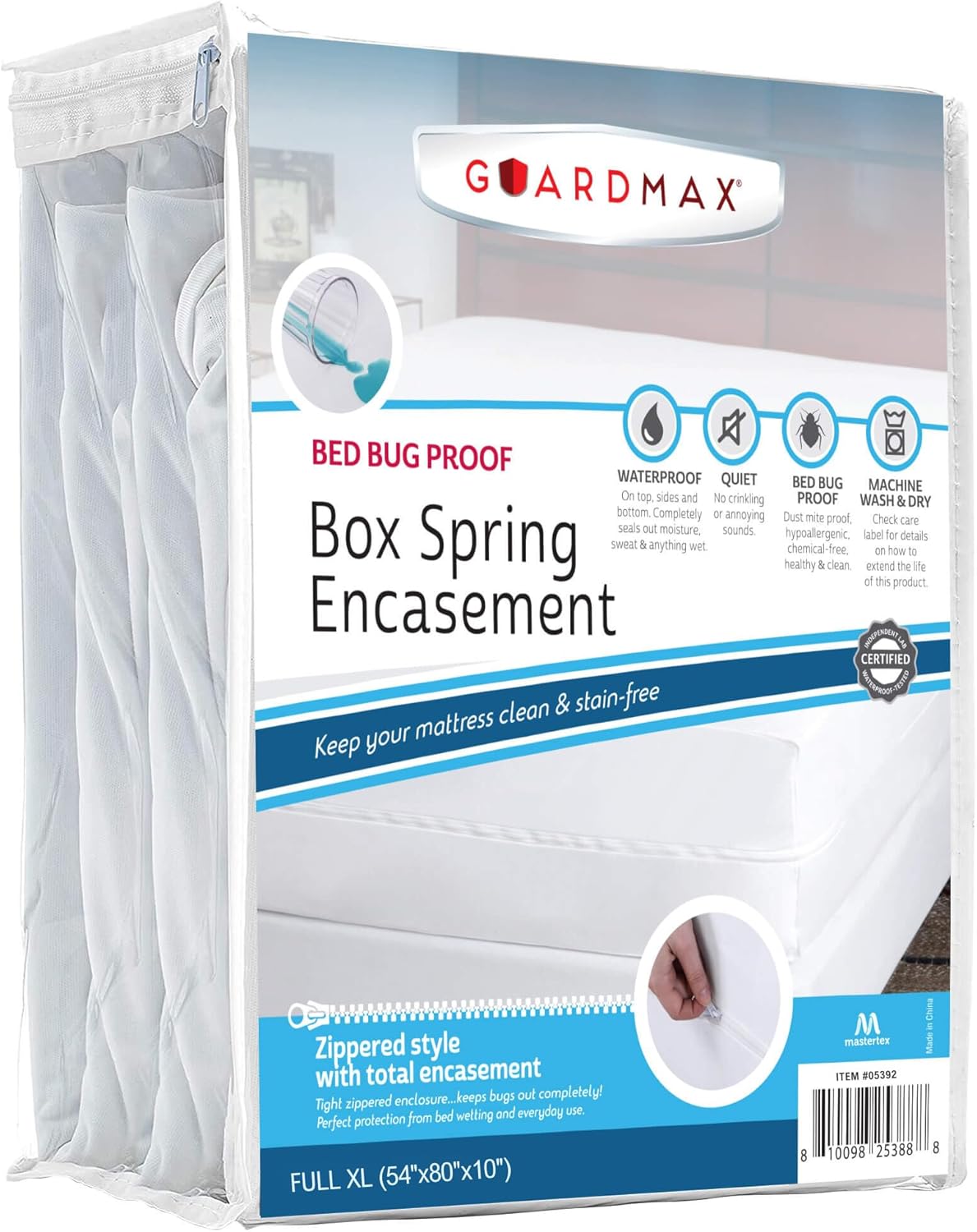 Guardmax Premium Box Spring Cover - Waterproof Bed Bug Proof