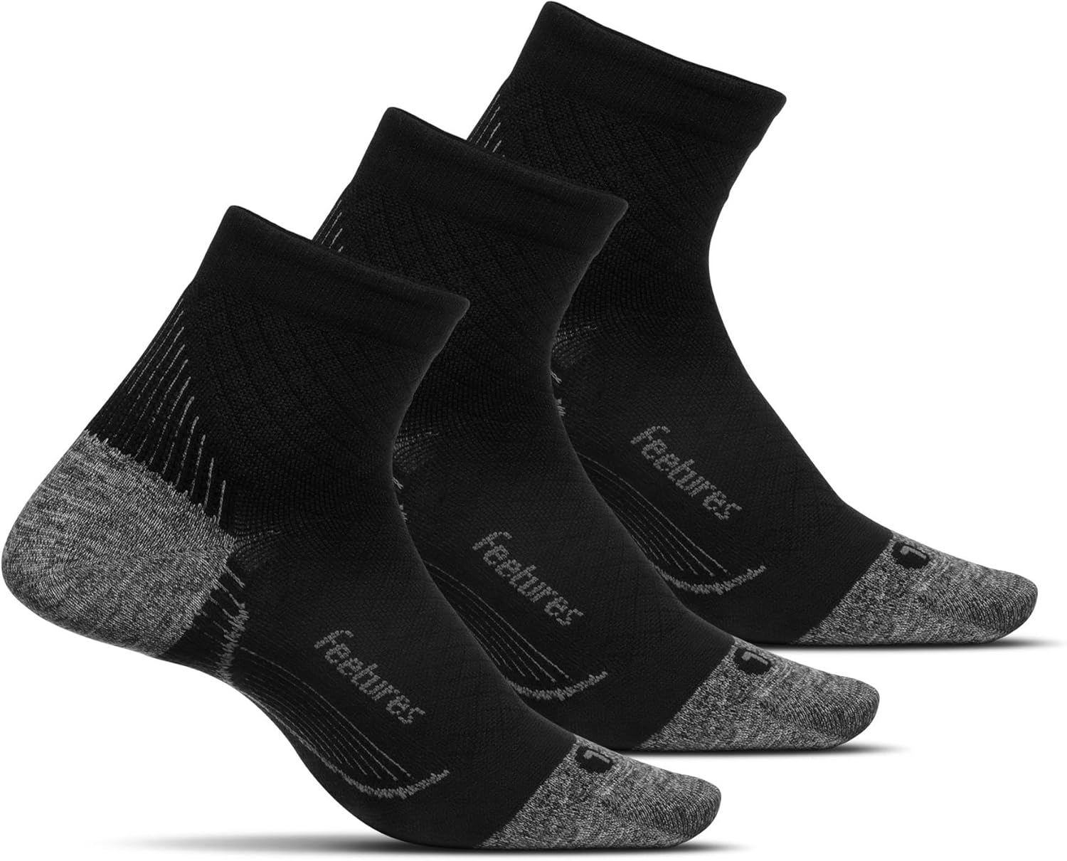 Feetures Plantar Fasciitis Relief Light Cushion Quarter Socks