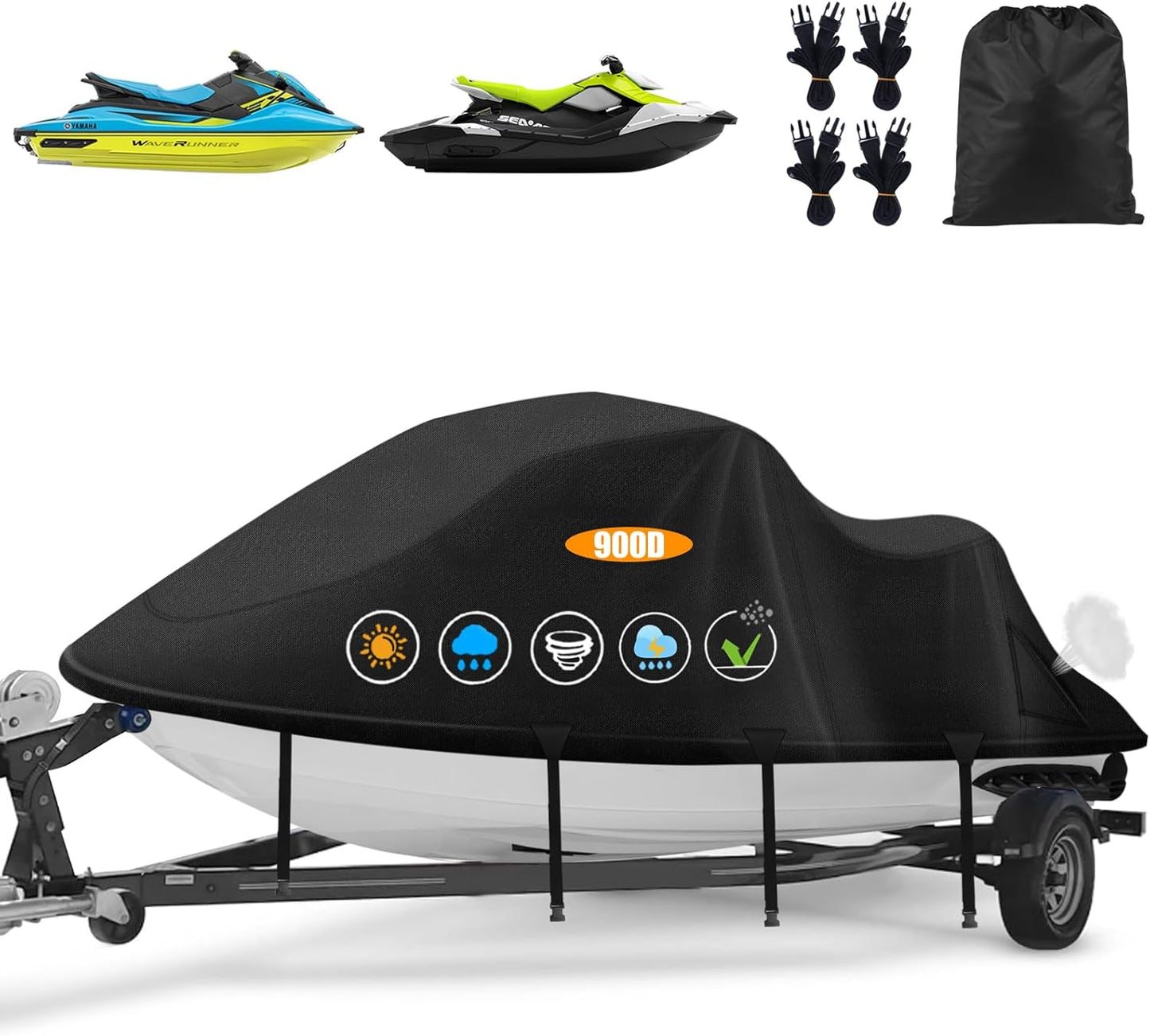 Durable Jet Ski Cover Waterproof for Seadoo Spark 3 Seater