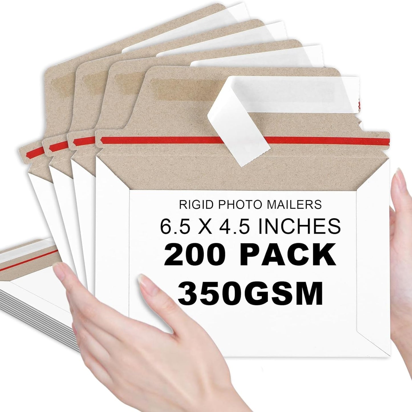 200 Pcs 6.5 x 4.5 Rigid Mailers for Safe Shipping and Storage