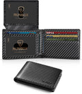 RUNBOX Wallet for Men Slim Rfid Leather 2 ID Window