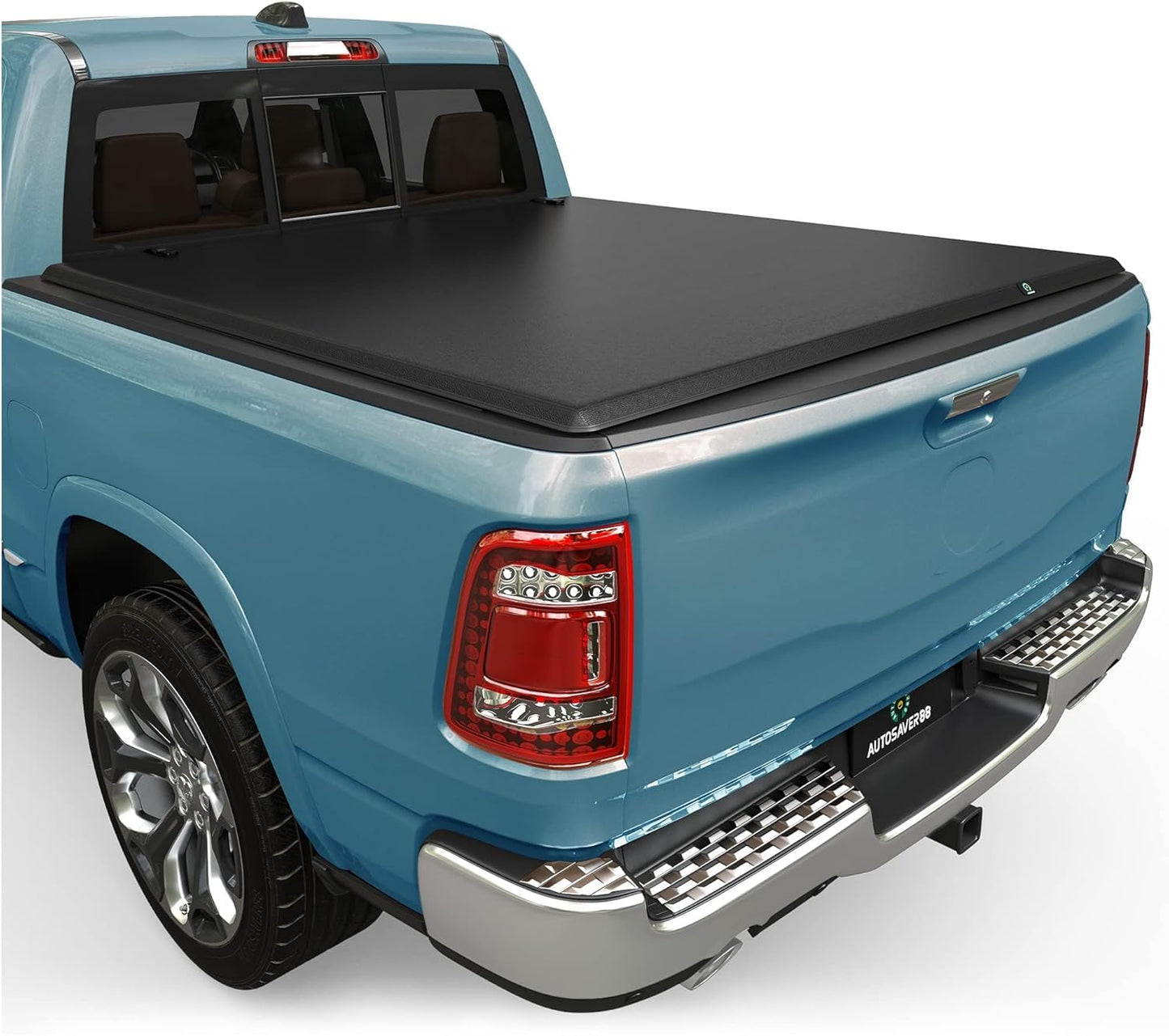 AUTOSAVER88 Soft Quad-fold Truck Bed Tonneau Cover for Dodge