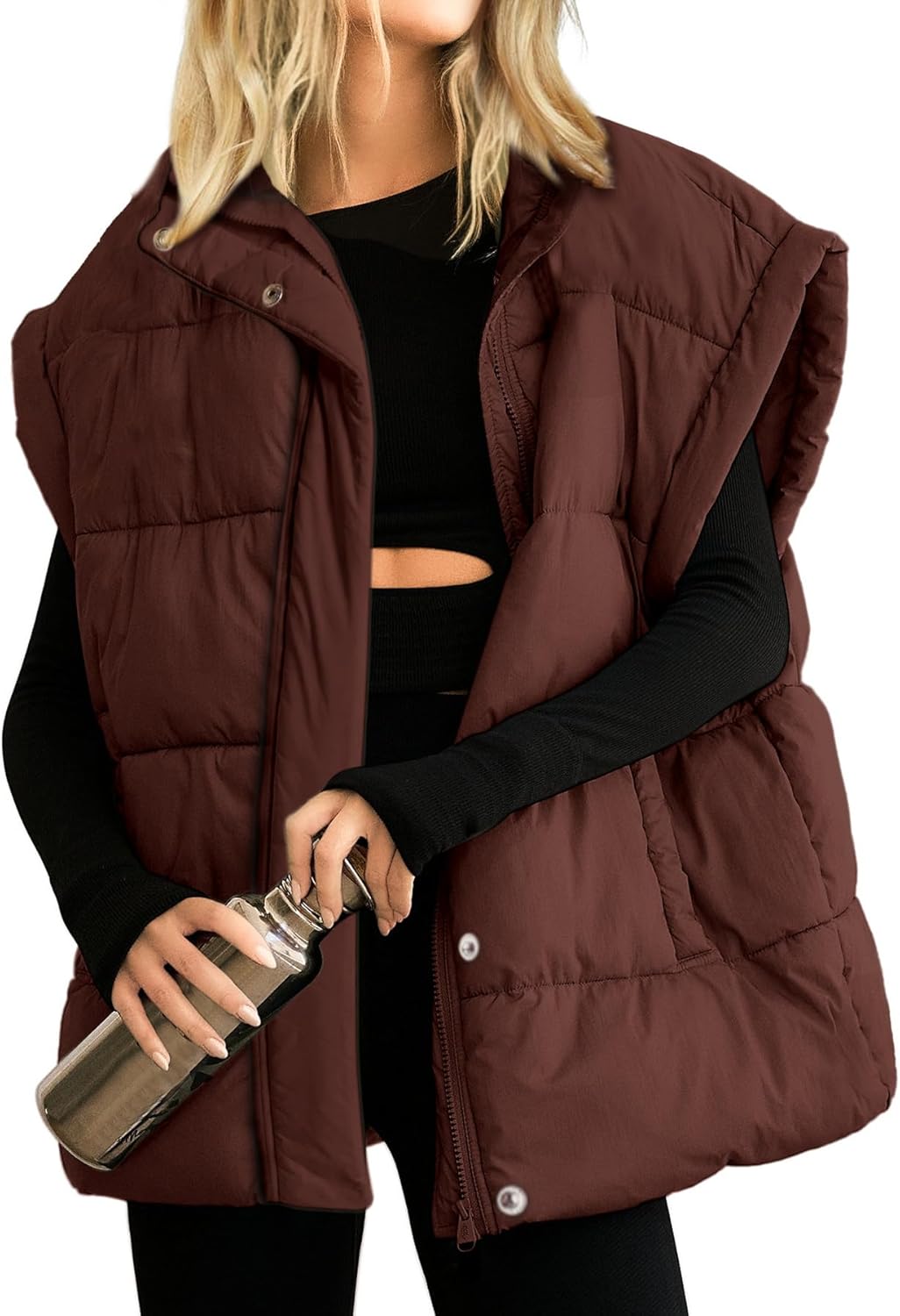 Ainangua Women's Puffer Vest for Stylish Winter Warmth