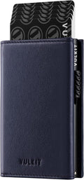 VULKIT Card Holder Wallet with Coin Pocket and Magnetic Closure
