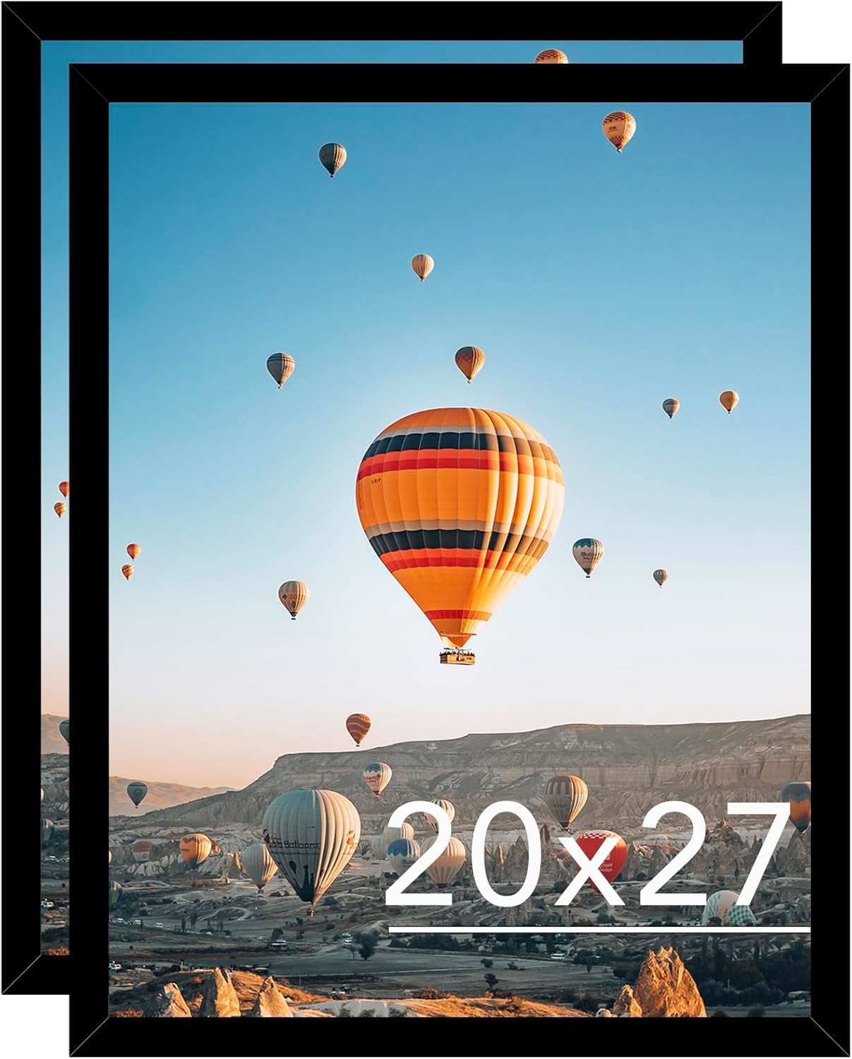 20x27 Picture Frame Set of 2 Black for Photos and Puzzles