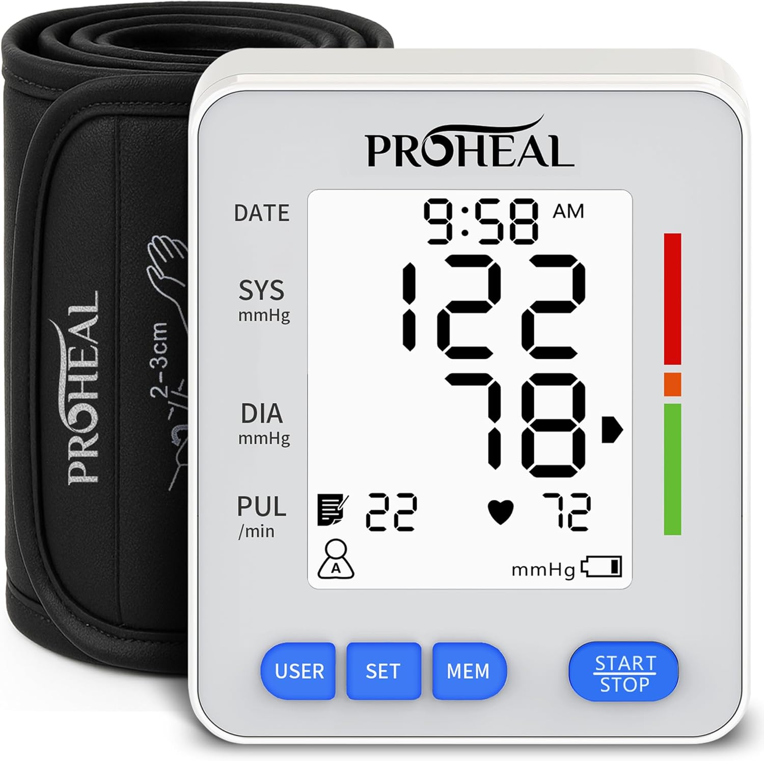 Blood Pressure Monitor for Home Use with Large Cuff and LCD