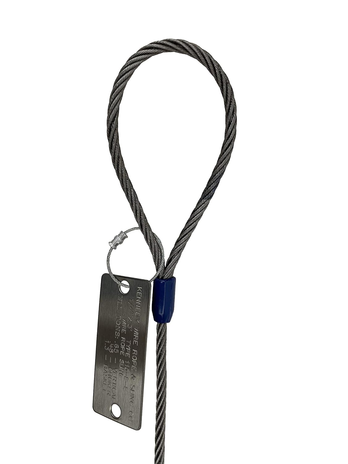 1/4in x 12ft Single Leg Wire Rope Sling - Heavy Duty Performance